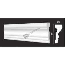 Молдинг Decor Dizayn DD354 Полистирол 2000*68*26 мм